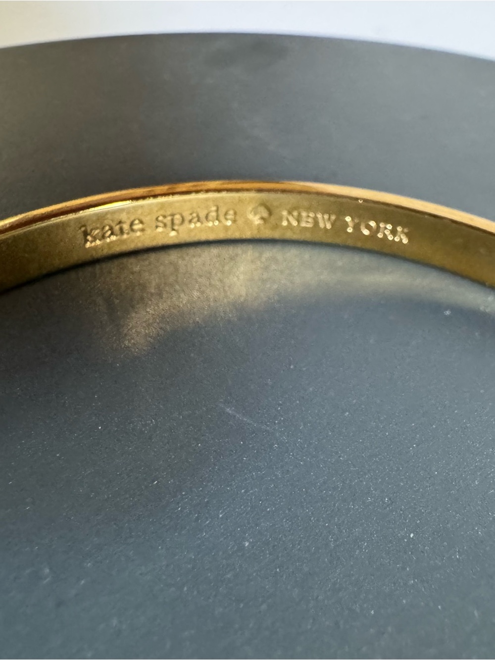 Kate Spade Heart Of Gold Bangle Bracelet Gold Tone Minimalist Stackable - Picture 3 of 8